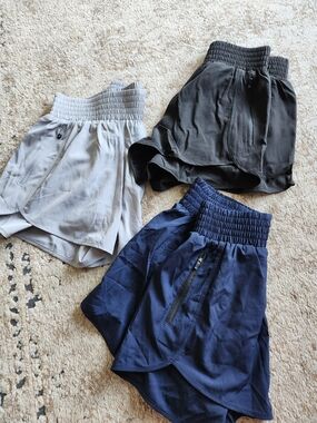 Athletic Layered Shorts - Navy, Gray & Black